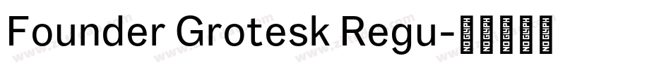 Founder Grotesk Regu字体转换